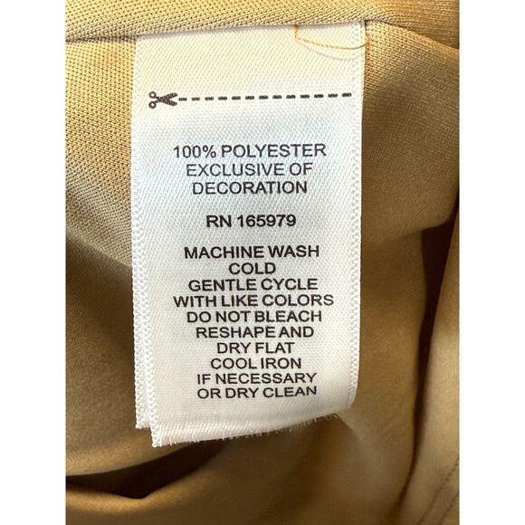 Cupio Orla V Neck Smocked Dress Women's Size Small Tan Casual Style NWT - Picture 10 of 12